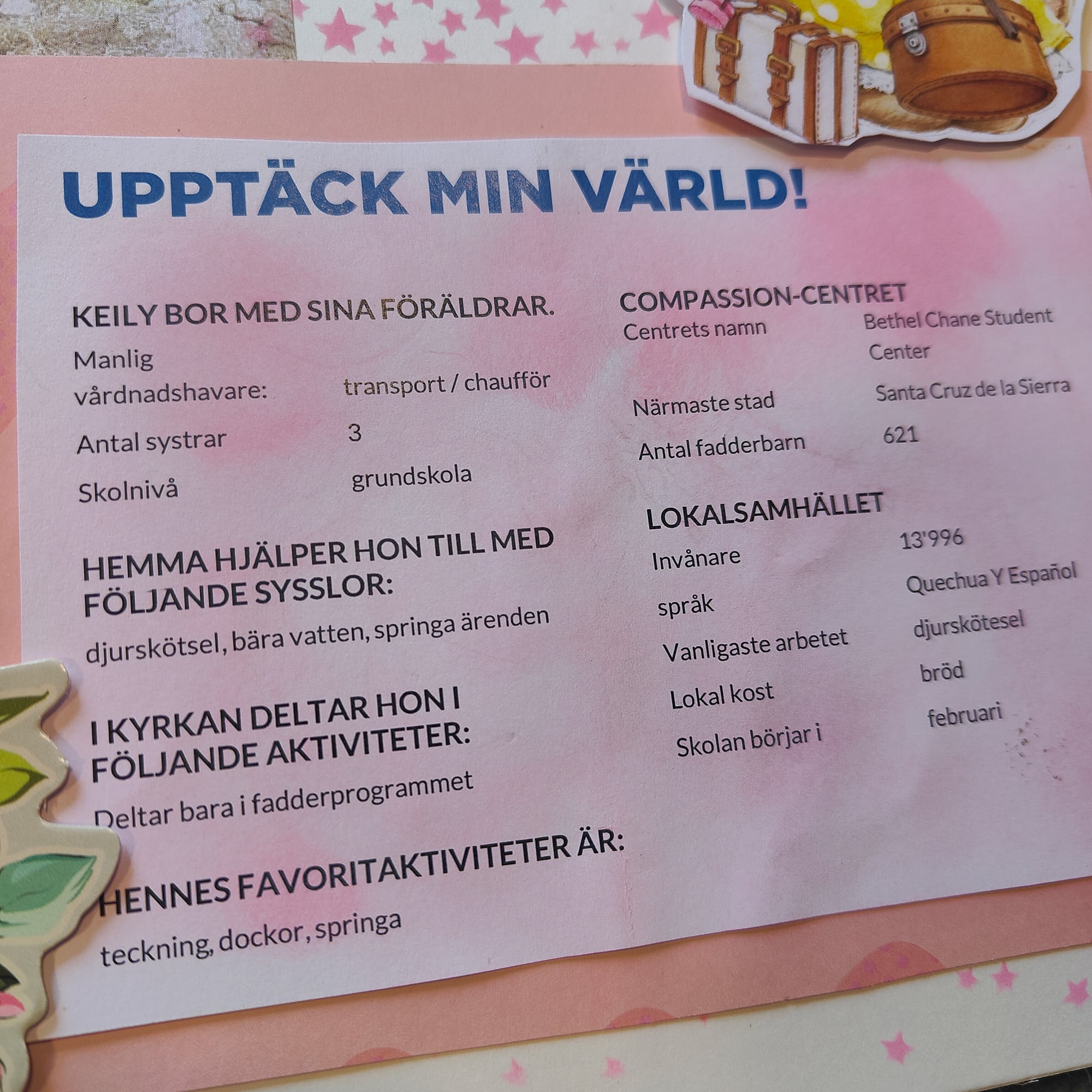 Upptäck min värld med info om Keily